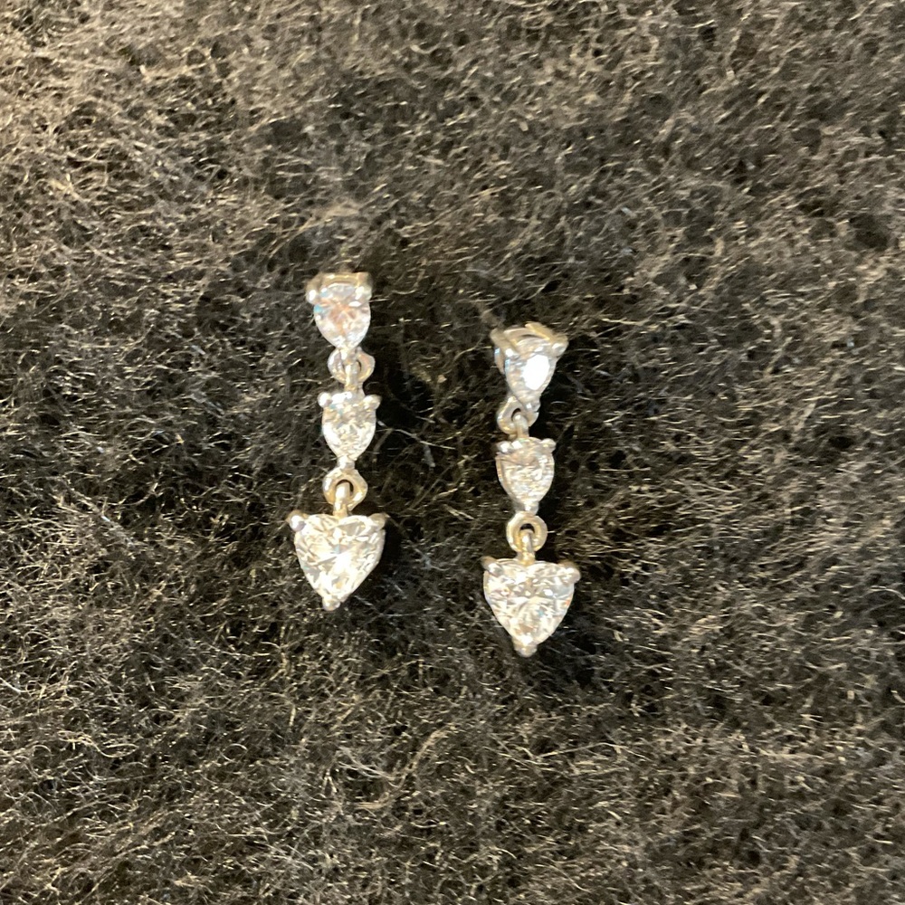 DANGLE EARRINGS ZIRCONIA MADE FROM SWAROVSKI 2.50 ctw